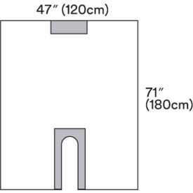Steri-Drape Long U-Drape 1019, 47" x 70", 10 Each/Carton, 4 Carton/Case