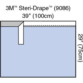Steri-Drape Adhesive Towel Drape, 39" x 29", Absorbent Prevention Fabric, 40/bx, 4 bx/cs
