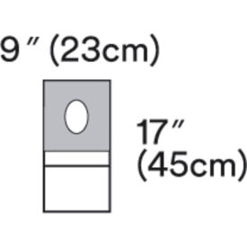 Steri-Drape Aperature Pouch Drape, 9-1/4"x 18", 10 Each/Carton, 4 Carton/Case