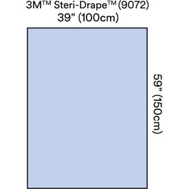 Steri-Drape Back Table Cover, 39"x 59 in, 20/Carton, 4 Cartons/Case