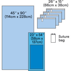 Steri-Drape Basic Set-Up Pack, Back Table Cover, Utility Drapes, 20 pk/bx, 2 bx/cs