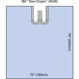 Steri-Drape Bilateral Split Sheet 72" x 78", Absorbent Impervious Material, 30 sheets total
