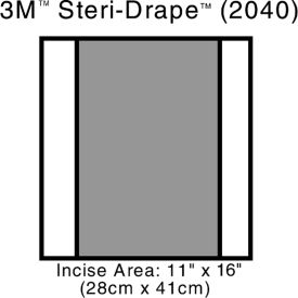 Steri-Drape 2 Incise Drape, 13"x 13", 10 Each/Carton, 4 Carton/Case