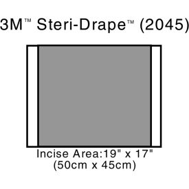 Steri-Drape 2 Incise Drape, Incise Area 19-5/8"x 17-5/8", 10/Carton, 4 Cartons/Case