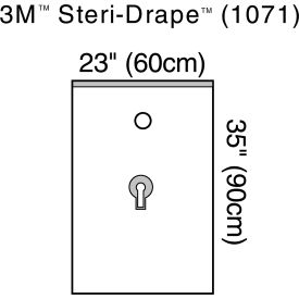 Steri-Drape Urological Drape, 23"x 35", Aperture Size 2", 10/CTN, 4 CTN/Case