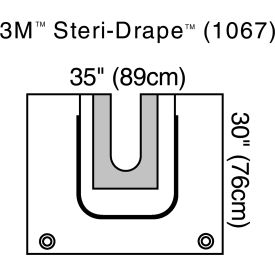 Steri-Drape U-Drape, 30" x 35", 5 Each/Carton, 4 Carton/Case