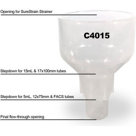 Bio Reducing Adapter For 5 ml & 15 ml Tubes, Pack of 25