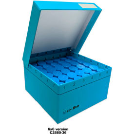 Bio Cardboard Freezer Box W/ Hinged Lid 5 ml Screw Cap MacroTubes, 36 Place, 5 Pack
