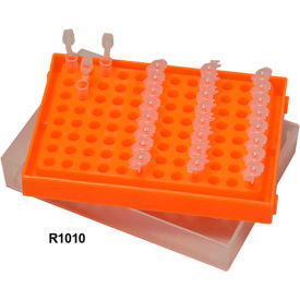 Bio Workstation Rack/Box For 0.2 ml Tubes, Strips & Plates, 96 Place, Orange, 5 Pack