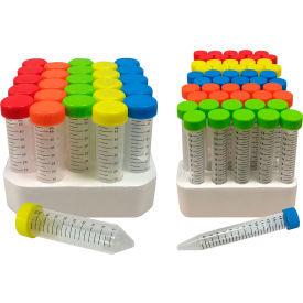 Bio Spectra Tube with Flat Rainbow Screw Cap, 15 ml, 500 Pack