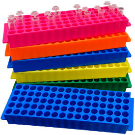 Bio Fraction Collector Tube Rack For 1.5 ml/2 ml Tubes, 80 Place, Green, 5 Pack