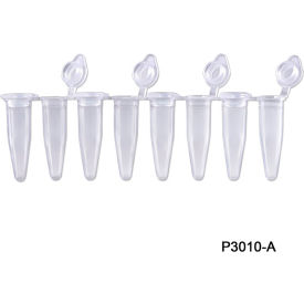 Bio PureAmp 8 Strips QPCR Tube with Attached Individual Flat Cap, 0.2 ml, 120 Pack