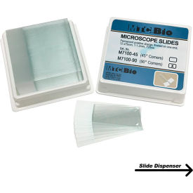 Bio Microscope Slides, 45° Corners, 25 x 75 mm, 72 Pack
