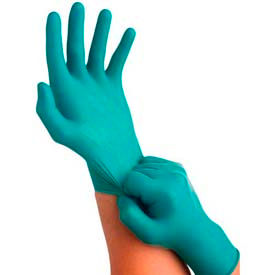 Industrial Grade Nitrile Disposable Glove, Powdered, Green, 9.5-10, 100/Box