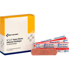 Heavy Woven Fabric Bandages, 3/4" x 3", 100/Box