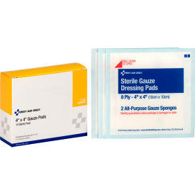 Sterile Gauze Pads, 4" x 4", 10/Box