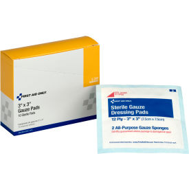 Sterile Gauze Pads, 3" x 3", 10/Box