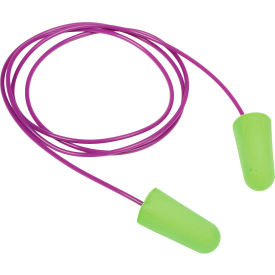 Pura-Fit Foam Earplugs, Corded, 100 Pairs/Box