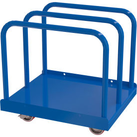 Heavy Duty Panel Cart with Adjustable Bays, 36-1/2"L x 30"W, Blue
