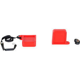 Magnetic Fork Tip Protector, 7-3/16"L x 7-3/4"W, Red