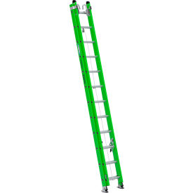 24' IAA Fiberglass AERO Box Rail/Tri-Rung Extension Ladder with Cable Hook & V-Rung