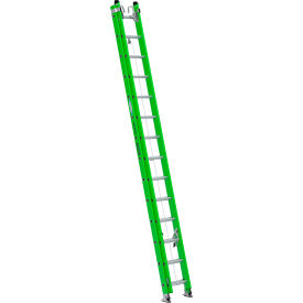 28' IAA Fiberglass AERO Box Rail/Tri-Rung Extension Ladder with Cable Hook & V-Rung