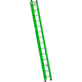 28' Fiberglass AERO Box Rail/Tri-Rung Extension Ladder with Strand Grab & V-Rung