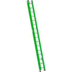 32' Fiberglass AERO Box Rail/Tri-Rung Extension Ladder with Cable Hook & V-Rung