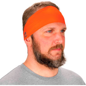 Chill-Its 6634 Cooling Headband, Performance Knit, Orange