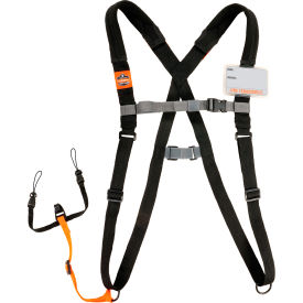 3138 Padded Barcode Scanner Harness & Lanyard for Mobile Computers, S, Black