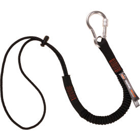 Squids 3105 Tool Lanyard Carabiner & Cinch Loop, 15lbs, Standard, Black