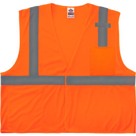 Mesh Hi-Vis Safety Vest, Class 2, Economy, Single Size, 3XL, Orange
