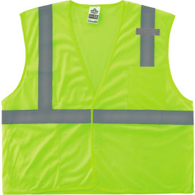 Mesh Hi-Vis Safety Vest, Class 2, Economy, Single Size, XS, Lime