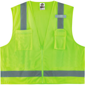 Hi-Vis Surveyors Vest, Class 2, Economy, Single Size, 3XL, Lime