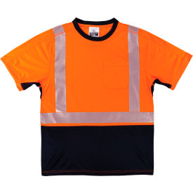 High-visibility T-shirt, Class 2, Black Bottom, Size 4XL, Orange