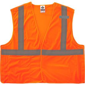 GloWear Breakaway Mesh Hi-Vis Safety Vest, Class 2, Economy, M, Orange