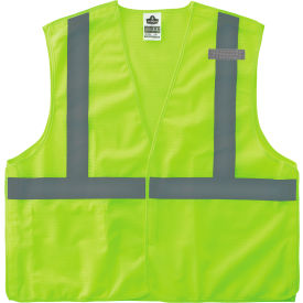 GloWear 8215BA-S Breakaway Mesh Hi-Vis Safety Vest, Class 2, Economy, XS, Lime