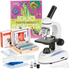 40X-1000X Portable Monocular Student Microscope w/Premium Insect Exploration Kit