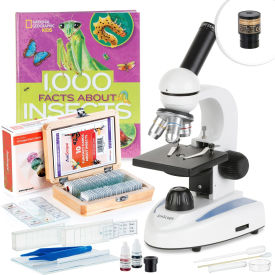 40X-1000X Portable Monocular Student Microscope w/Software & Premium Insect Exploration Kit
