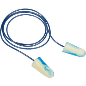 Multi-Color Foam Earplugs, Metal Detectable Corded, 100 Pairs/Box