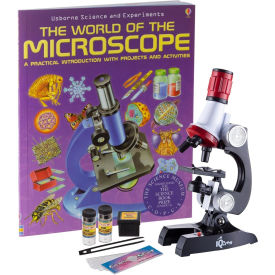 100X-1200X LED Kids Beginner Microscope Toy Set, Slides Preparation Kit & Microscope Book