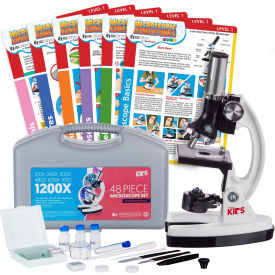120X-1200X 48-pc Educational Starter Biological Microscope Kit & Experiment Cards