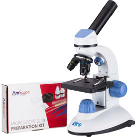 40X-400X Dual Illumination Microscope for Kids, Blue