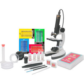 Premium 85+ Piece Microscope, Color Camera, Software Kit with 48 Prepared Slide Set