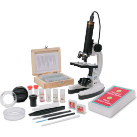 Premium Microscope, Color Camera, Software Kit & 25 Prepared Slide Set
