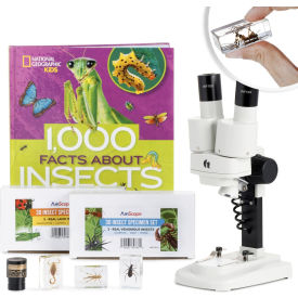 20X-50X Portable Stereo Microscope, 6-pc 3D Insect Specimen Kits, Book & Digital Camera