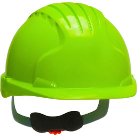 Cap Style Hard Hat with HDPE Shell, 6-Pt Suspension, Ratchet Adj., Neon Yellow