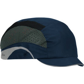 HardCap Aerolite Lightweight Baseball Style Bump Cap with HDPE Liner, Adjustable Back, Micro Brim in Navy.
