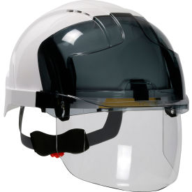 Industrial Safety Helmet ABS Shell, Type I, Vented, 6-Pt Polyester Suspension, White