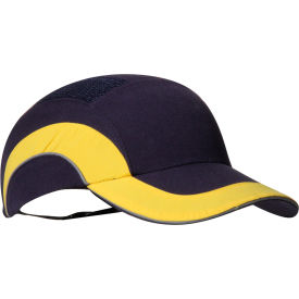 Baseball Style Bump Cap with HDPE Protective Liner and Adjustable Back, Yellow